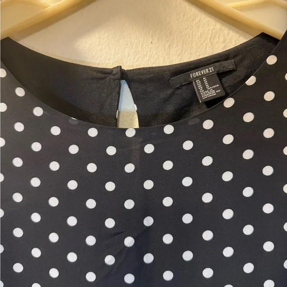 Forever 21 Black and White Polka Dot Sleeveless Camisole - Picture 2 of 6